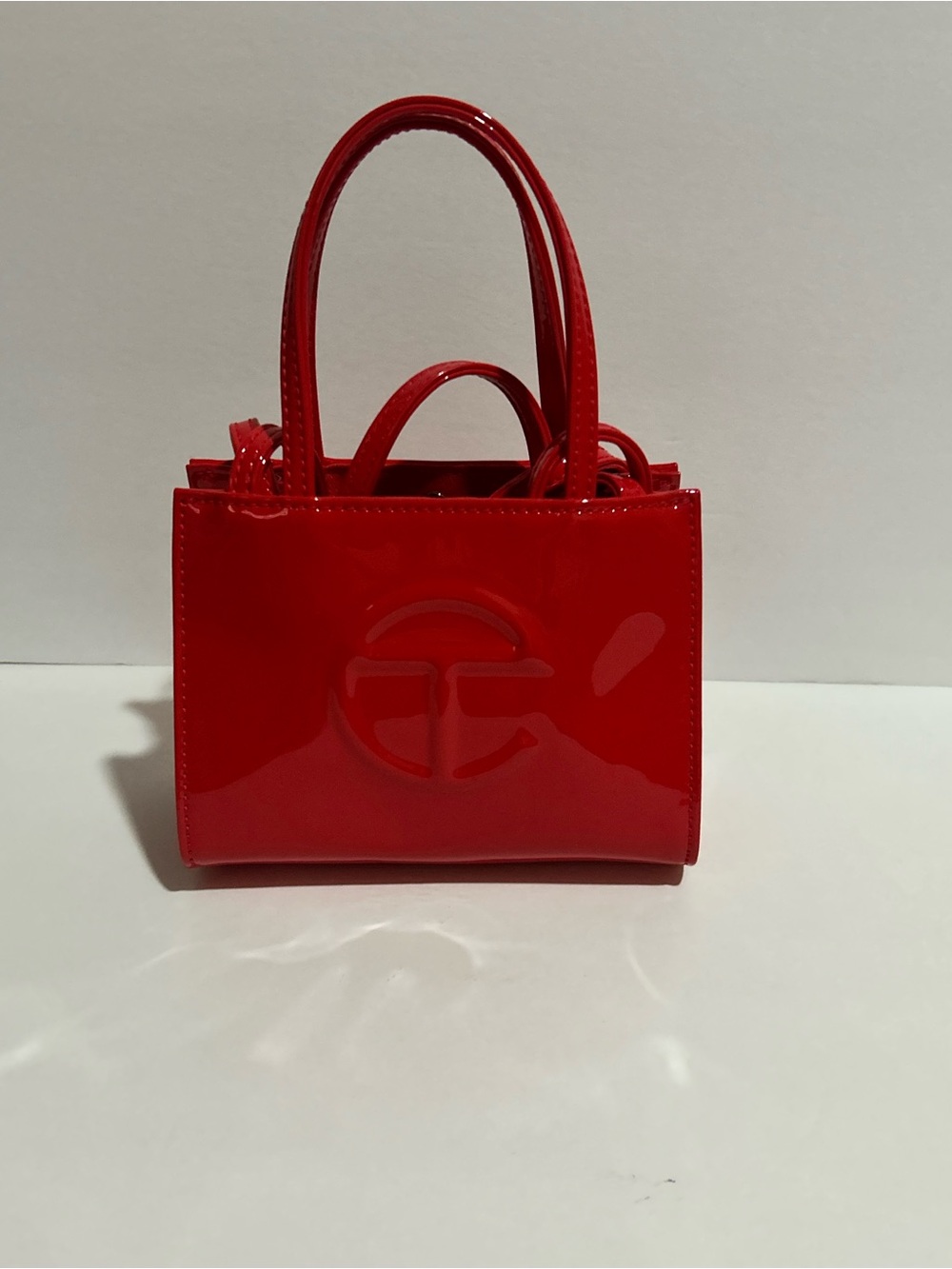 Red Patent Telfar Bag (Small)